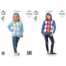 King Cole Big Value Knitting Pattern 3855