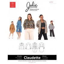 Jalie Paper Sewing Pattern 4451 Claudette Shirt & Shirt Dress