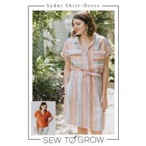 Sew To Grow Paper Sewing Pattern Syndi Shirt Dress & Top