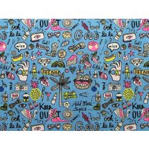 Rico 100% Cotton Fabric Blue