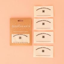 Sarah Hearts Handmade With Love Organic Cotton Write In Woven Labels