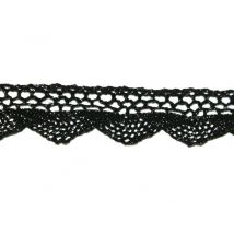 Essential Trimmings Metallic Lace Trim (Value Roll) Black
