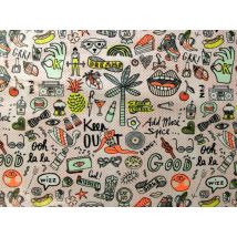 Rico PVC Cotton Vinyl Fabric Multicoloured