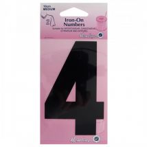 Hemline Number Patch Motif Black Number 4
