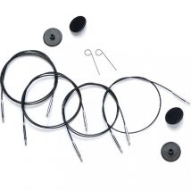 Knit Pro 360 Degree Swivel Interchangeable Cable Black