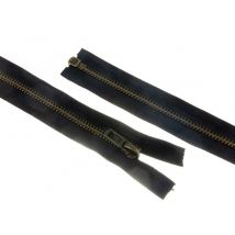 Opti Antique Metal Open End Zips Black