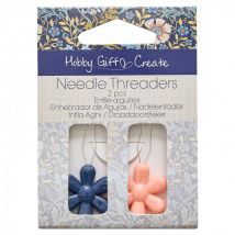 Hobby and Gift Woodblock Floral Flower Shape Needle Threaders