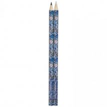 Hobby and Gift Woodblock Floral Fabric Pencils