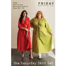 Friday Pattern Company Paper Sewing Pattern Saturday Skirt Set