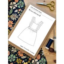 Two Stitches Paper Sewing Pattern Cleo Frill Pinafore Dress