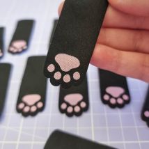Sew Anonymous Cat Paw Silhouette Woven Labels