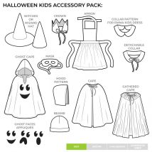 Style Arc Paper Sewing Pattern Kids Halloween Accessory Pack