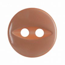 Hemline Round Fish Eye Buttons Orange