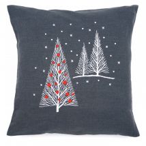 Vervaco Embroidery Kit Cushion Christmas Trees