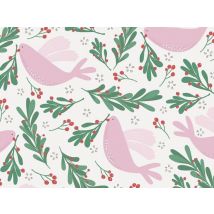 Little Johnny 100% Cotton Fabric Pink & Green