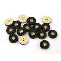 Dill Round Plastic Buttons (Value Pack) Brown