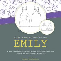 Bobbins and Buttons Paper Sewing Pattern Emily Dungaree Dress