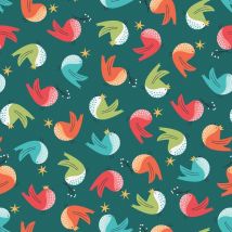 Dashwood Studio Forest Friends Metallic 100% Cotton Poplin Fabric