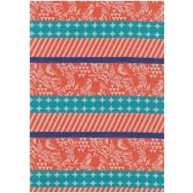 Kokka Cotton Woven Jacquard Fabric Coral