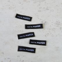 Mind The MAKER End Fold Woven Labels