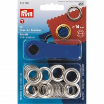 Prym Metal Eyelets with Washers Silver