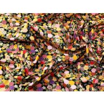 John Louden Metallic 100% Cotton Poplin Fabric Black