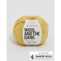 Wool and the Gang Shiny Happy Cotton Aran Yarn Chalk Yellow
