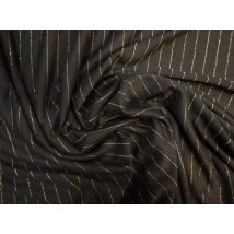 Lady McElroy Lurex Viscose Jersey Stretch Knit Fabric Black & Gold