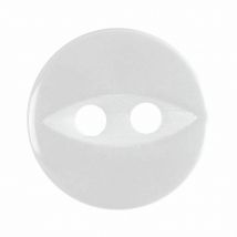 Hemline Round Fish Eye Buttons Clear