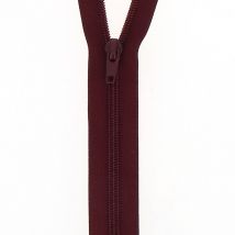 Milward Nylon Open End Zips Dark Wine