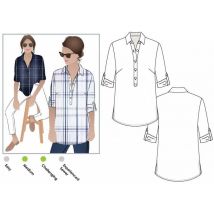 Style Arc Paper Sewing Pattern Lennie Over Shirt