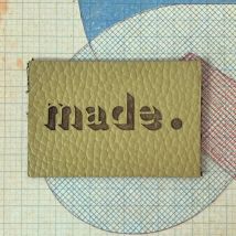 Two Stitches Made Leather Labels Parrot