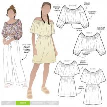 Style Arc Paper Sewing Pattern Kids Delta Top & Dress