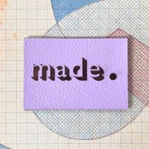 Two Stitches Made Leather Labels Lilac