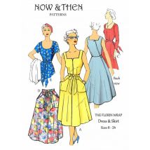 Now and Then Patterns Paper Sewing Pattern The Florin Wrap Dress & Skirt