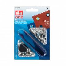 Prym Metal Eyelets with Washers Silver