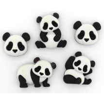 Dress It Up Panda Pile Buttons