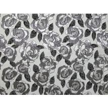 Deadstock Metallic Woven Brocade Fabric Silver