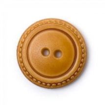 Crendon Round Stitched Effect Rim Buttons (Value Pack) Tan Brown