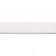 Hemline Flat Ribbed Elastic White