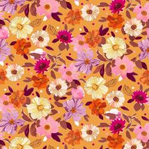 Dashwood Studio Flora Rayon Challis Fabric Amber