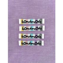 Two Stitches Floral Handmade Woven Labels