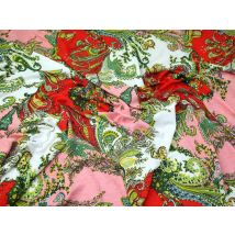 Lady McElroy Viscose Crepe Textured Stretch Knit Fabric Paprika