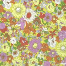 Kokka Cotton Lawn Fabric Yellow