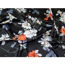 John Kaldor Santa Cruz Stretch Woven Satin Fabric Orange & Black