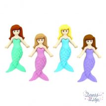Dress It Up Mermaid Friends Buttons