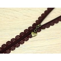 F J Fusion Lace Dress Zips Wine