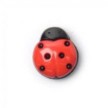 Crendon Ladybird Shank Buttons (Value Pack) Red