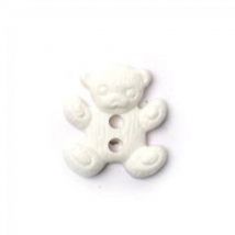Crendon Teddy Bear Buttons (Value Pack) White