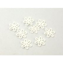 Dill Plastic Flower Buttons (Value Pack) White